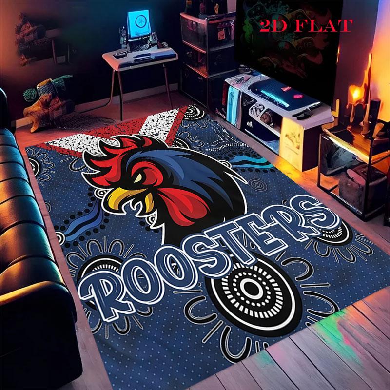 Sydney Roosters Unite Carpet Rug for Living Room Bedroom Home Sofa Decoration,Kids play Nonslip Floor Mat