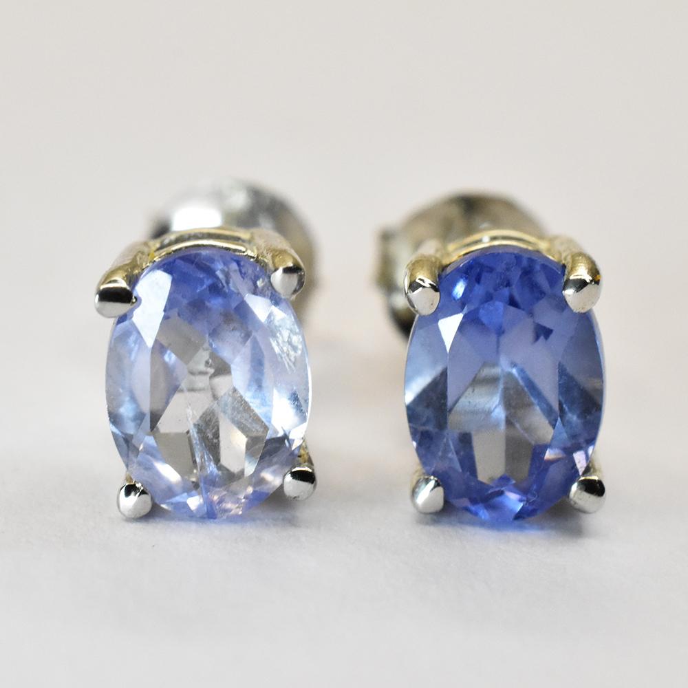 Сертифицированное 8,85 карата Натуральное Серьга из стерлингового серебра 925 пробы Голубой Сапфир ДРАГОЦЕННЫЙ КАМЕНЬ