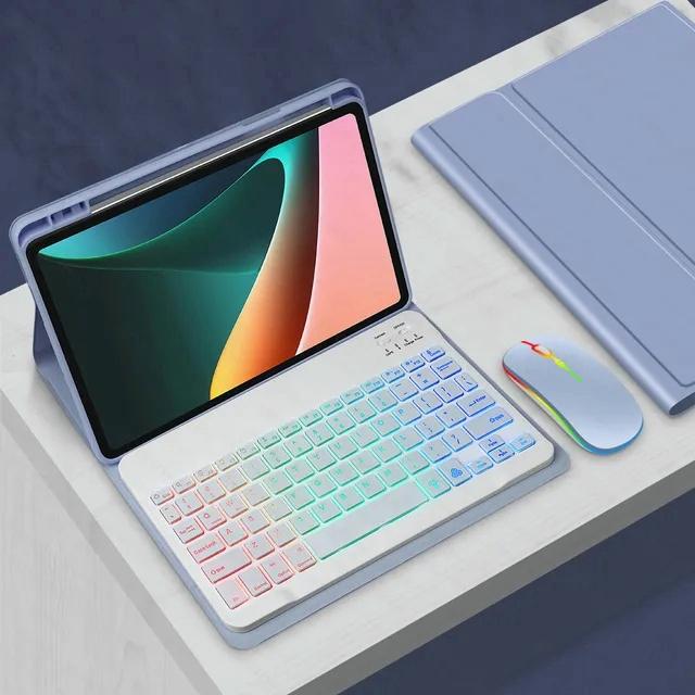Чехол для клавиатуры для Xiaomi Pad 5/6 Pro 11 дюймов Redmi Pad SE 10,6, тонкий чехол-подставка для планшета с магнитно-съемной беспроводной Bluetooth-клавиатурой