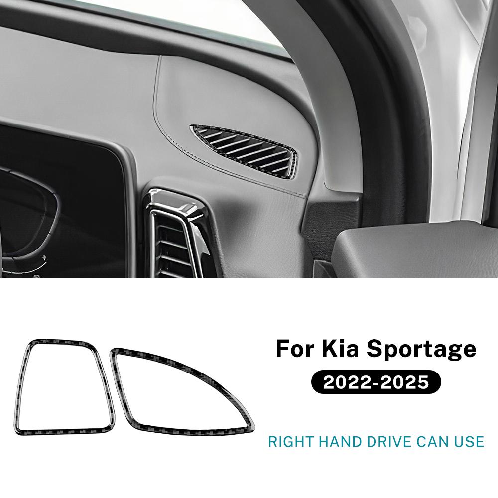 Настоящее мягкое углеволокно для KIA Sportage NQ5 2024 2025 LHD RHD Автомобильная рамка накладка на воздуховод Внутренние аксессуары