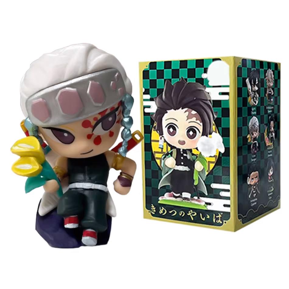 ! Аниме Клинок, рассекающий демонов Фигурка-сюрприз Танджиро Камадо Незуко мультяшная ПВХ Модель Настольное украшение Детский Рождество Новый Год Подарок