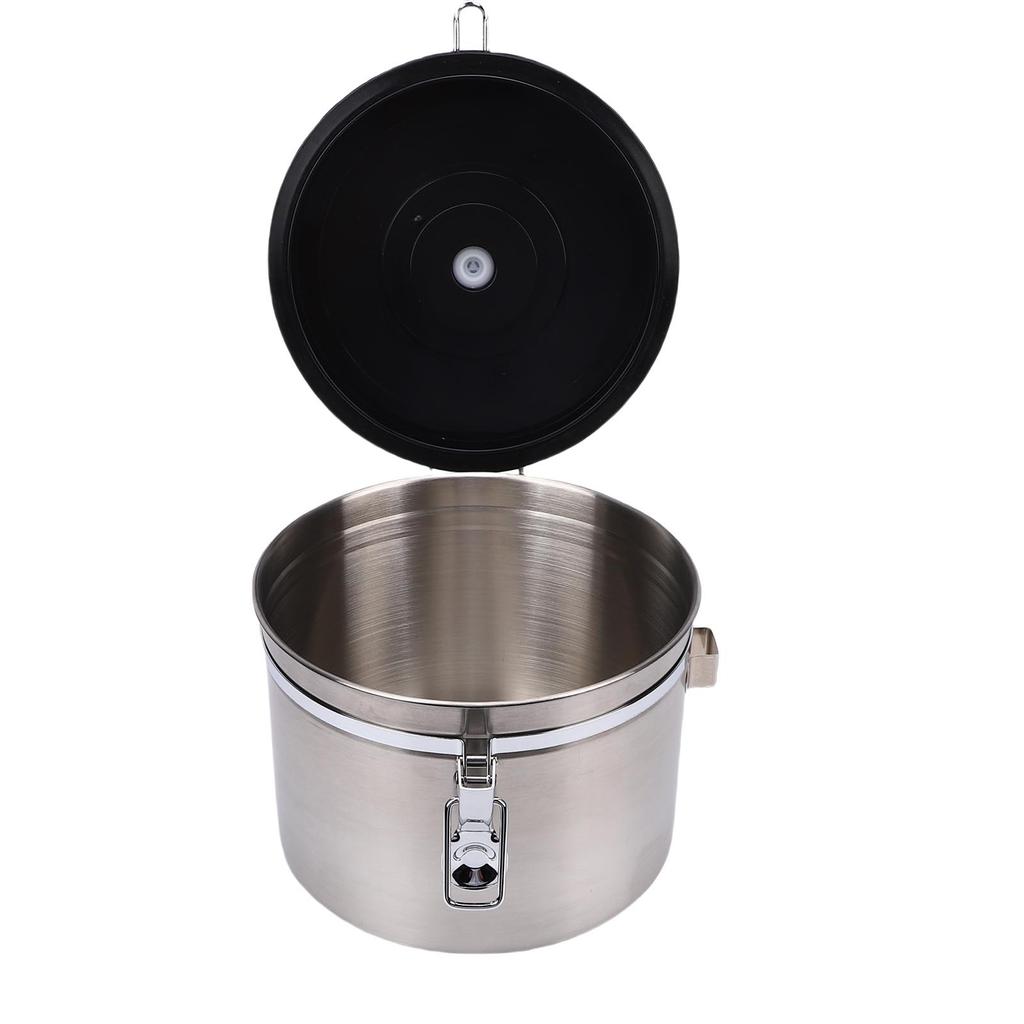 Coffee Canister 2.5L Airtight Stainless Steel Kitchen Food Storage Container with Lid Date Tracker Scoop for Grounds