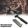 Мини 1/4 дюйма 90 градусов прямоугольный стальной гаечный ключ с храповым механизмом портативный отвертка накидной ключ ручной инструмент для дома гараж