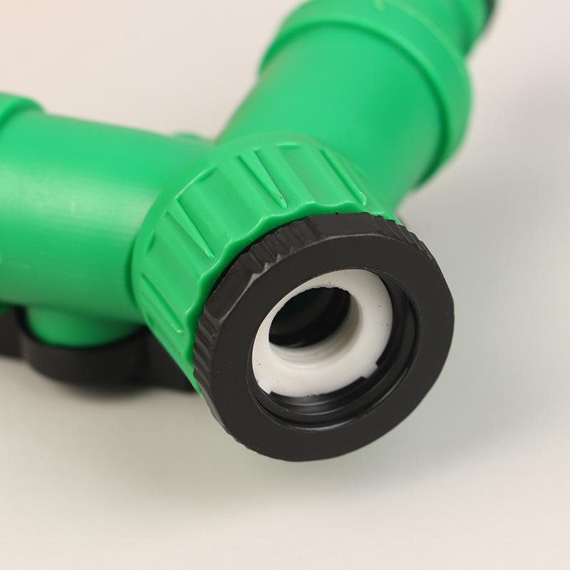 2-Way Garden Tap Water Splitter 3/4" Female Thread Garden Hose Y Type Watering Adjustable Switch Water Controller Valve