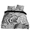 American Style Bedding Set Queen Pink Leopard Pattern Duvet Cover with Pillowcase Single Double King Soft Comforter Bed Cover