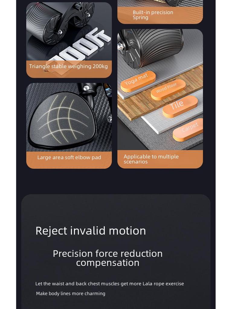 Automatic Rebound Abdominal Wheel Roller for Home Fitness