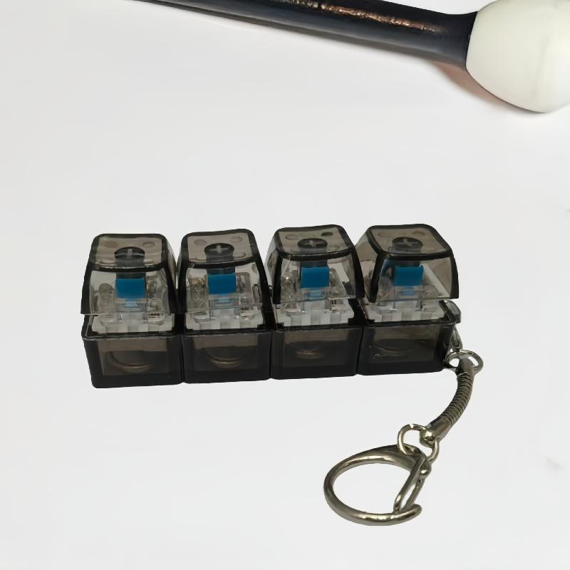 Горящее RGB-освещение Креативный брелок-антистресс Артефакт для снятия стресса Тестер переключателей клавиатуры Подсвеченные прозрачные колпачки клавиш
