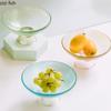 Transparent Glass Fruit Plate Round Shape Tall Feet Glass Bowl Fruit Salad Bowl Snack Tray Dish Dessert Plate Decorative Plates