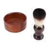 Wood Shaving Brush Set Grooming Kit Synthetic Hair Removes Debris Shaving Brush and Bowl for Men