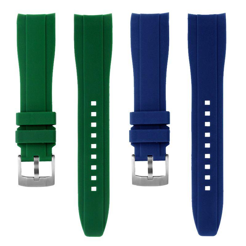 Изогнутый резиновый ремешок для Rolex Water Ghost Seiko Mido helmsman Casio swordfish arc водонепроницаемый силиконовый ремешок для дайверских часов 22 мм