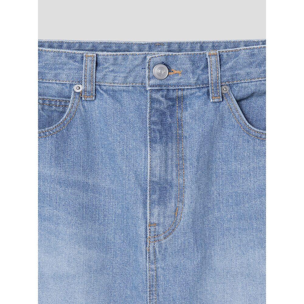 8SECONDS Peach Denim Mini Skirt Sky Blue