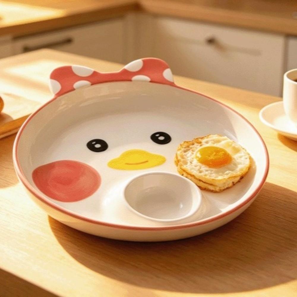 Ceramic Dipping Sauce Dish Animal Shape French Fry Plate Breakfast Dish Cow Sushi Plate Kitchen