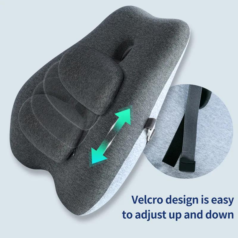 Car Seat Office Chair Massage Back Lumbar Support Memory Cotton Ventilate Cushion Pad Back Lumbar Cushion for Car Driver