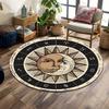 Multiple sizes Zodiac wheel with sun moon Print Round Carpet Living Room Bedroom Table Chair Sofa Decorative Carpet Luxury gifts