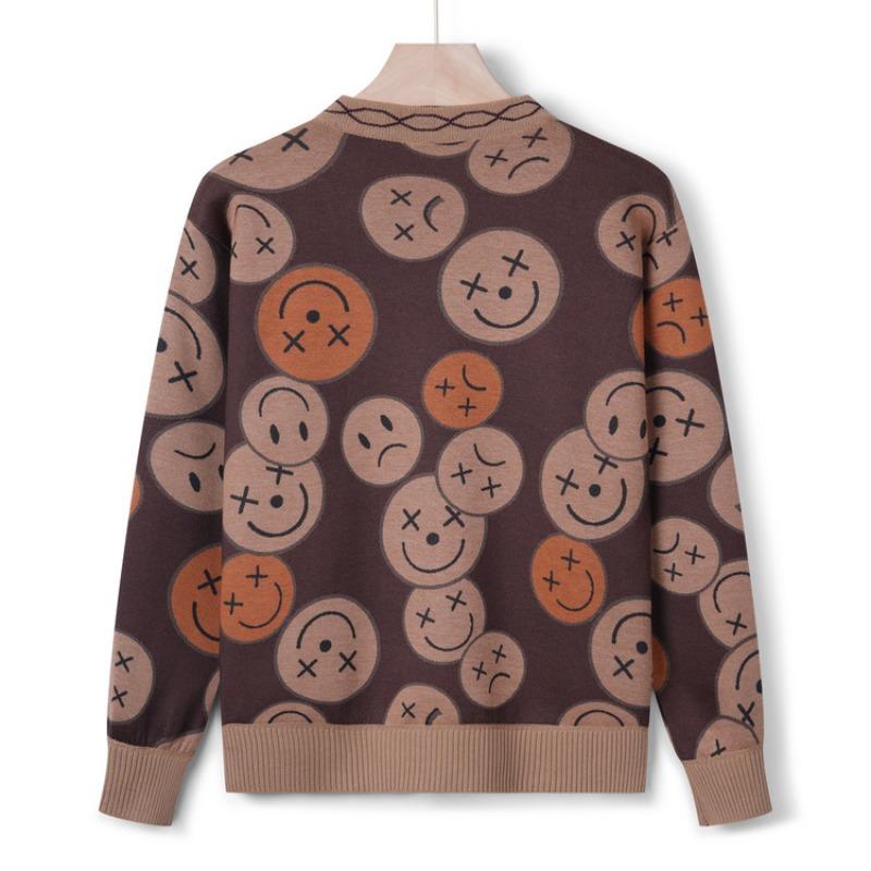 Middle-aged and Elderly Mothers Casual Knitted Sweater Jacket Female Grandma Autumn and Winter Sweater Plush Thickened Top