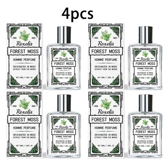 Roxelis men's fragrance care liquid, fresh forest wood cologne, elegant and gentle, for daily portable body care 50ml