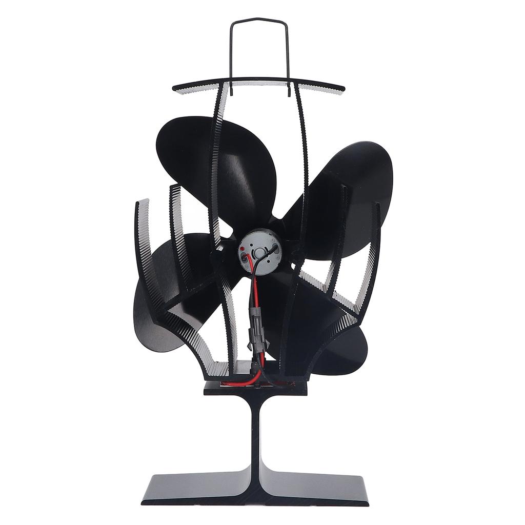 Вентилятор для печи с подогревом, 4 лопасти, мощный поток воздуха, 1500 об/мин, малошумный вентилятор для дровяной печи