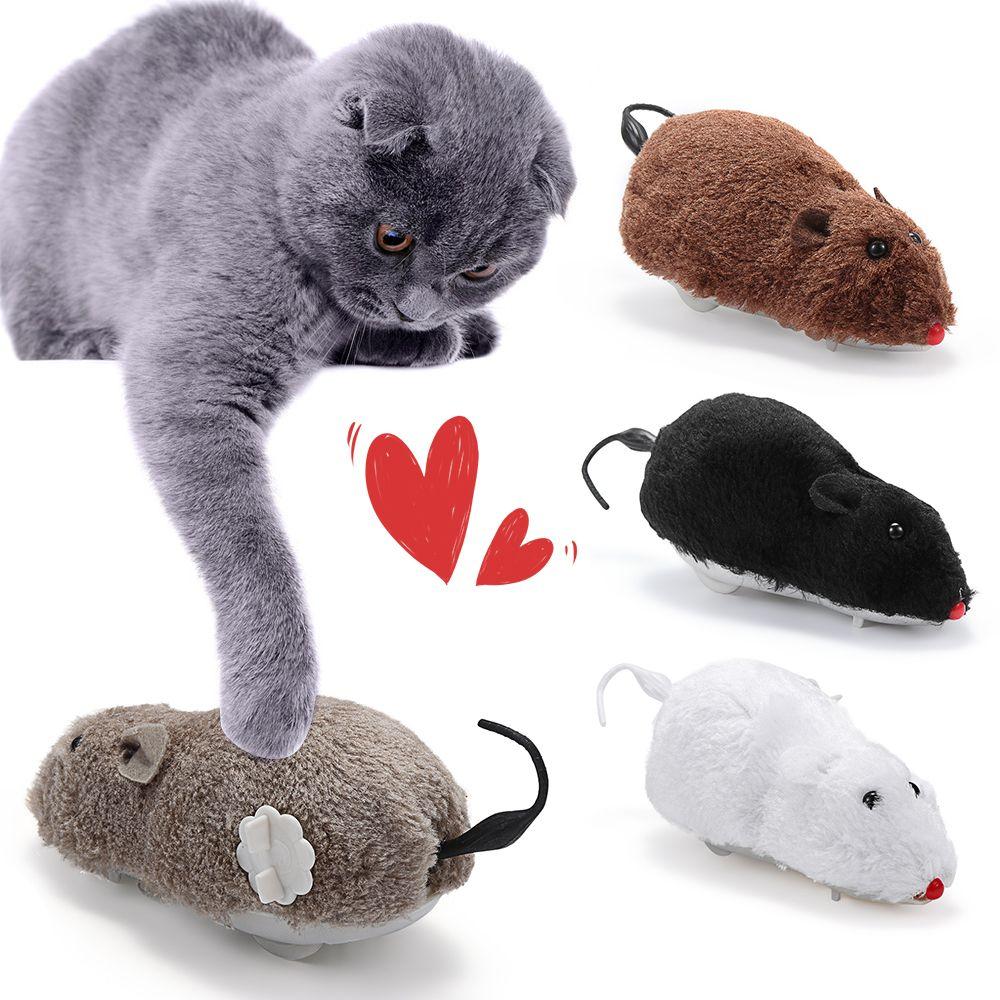 Симуляция щенка Мыши Товары для питомцев Заводная плюшевая мышь Писк Шум Игрушки для кошек Искусственная мышь