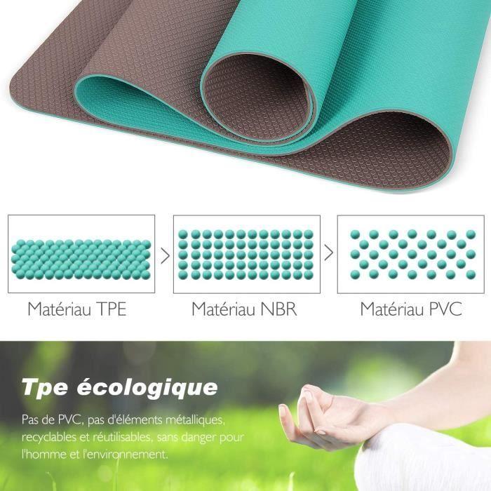 Tapis de Yoga - Non spécifié - 183x61x0.6 cm - Vert Clair - Antidérapant - TPE recyclable