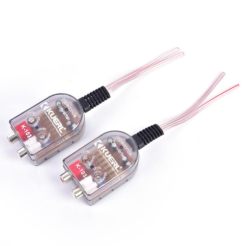 12V Car Stero Radio Speaker High To Low Rca Audio Impedance Converter Convert