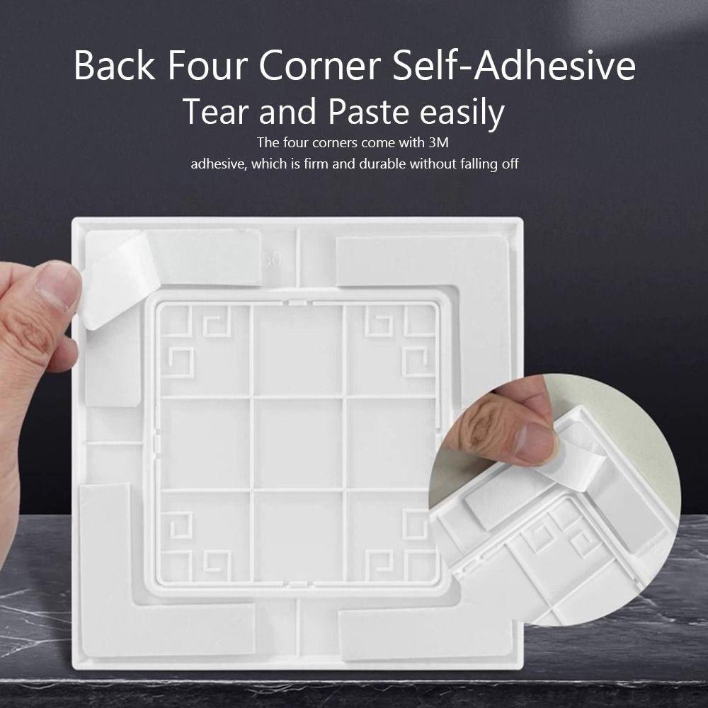 Inspection Port Self-adhesive Access Panel Door White Plastic Inspection Hole Removable Hinged Access Hatch Doors Wall Ceiling