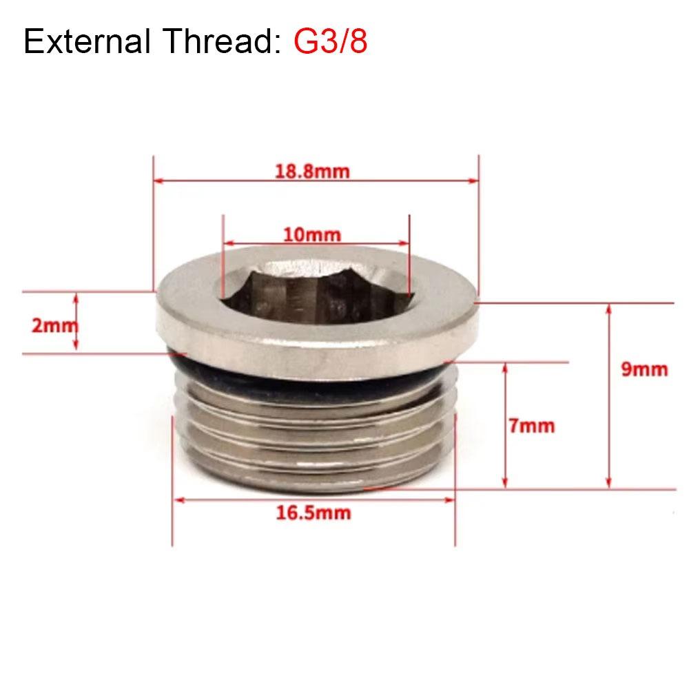 1 шт. Прочный M1 G1/8 G1/1 G1/8 G1/1 Пневматический фитинг Шестигранное уплотнительное кольцо Заглушка Латунная глухая головка Воздушный соединитель