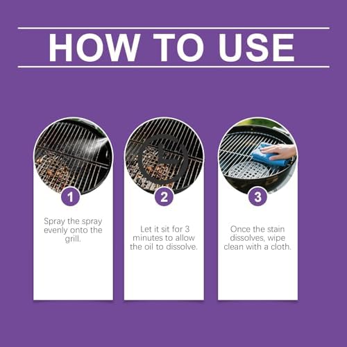 Heavy-Duty Grill Degreaser Spray, Fast-Acting All-Purpose Kitchen Cleaner, 2 Pack