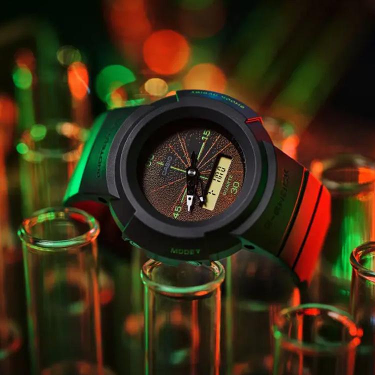 Casio Мужские часы с двойным дисплеем (жидкокристаллический/аналоговый) Серия AW-500MNT-1A
