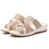 Microfiber Women's Wedge Sandals Open Toe Ladies Slides Sandals Comfortable Slip On Beach Slides