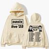 Rock Band O-Oasis Live 25 Tour 2025 Hoodie Men Women Gothic Hip Hop Vintage Long Sleeve Loose Fleece Sweatshirt Streetwear Male