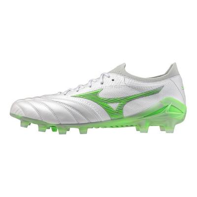 Morelia Neo 4 Beta Япония Удобная Синтетическая Кожа Нескользящие Прочные Футбольные Бутсы Унисекс Футбольные Бутсы Бело-зеленые P1GA254037