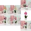 Blooming Orchid Faux Plant For Hotel Room And Event Decoration