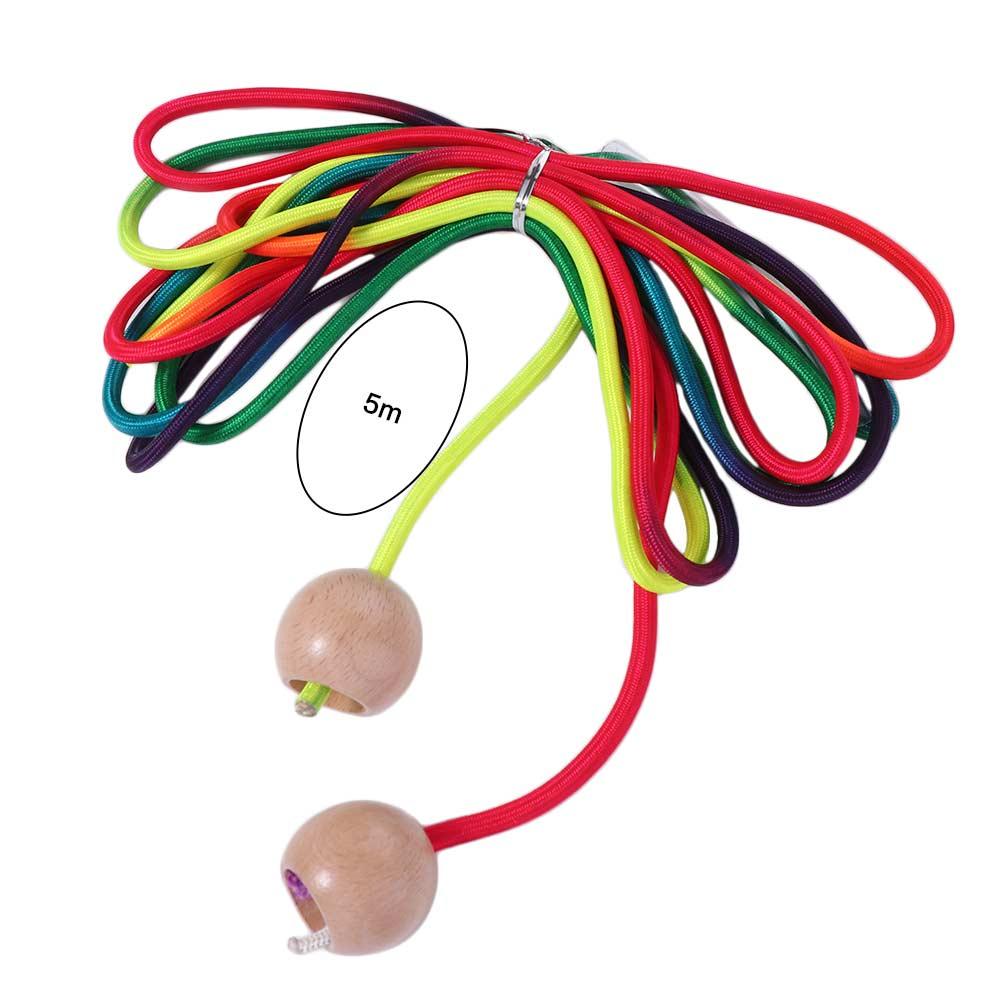 Anti-Slip Rainbow Long Rope Outdoor Fun 5m Jump Rope Group Skipping Rope School Sports
