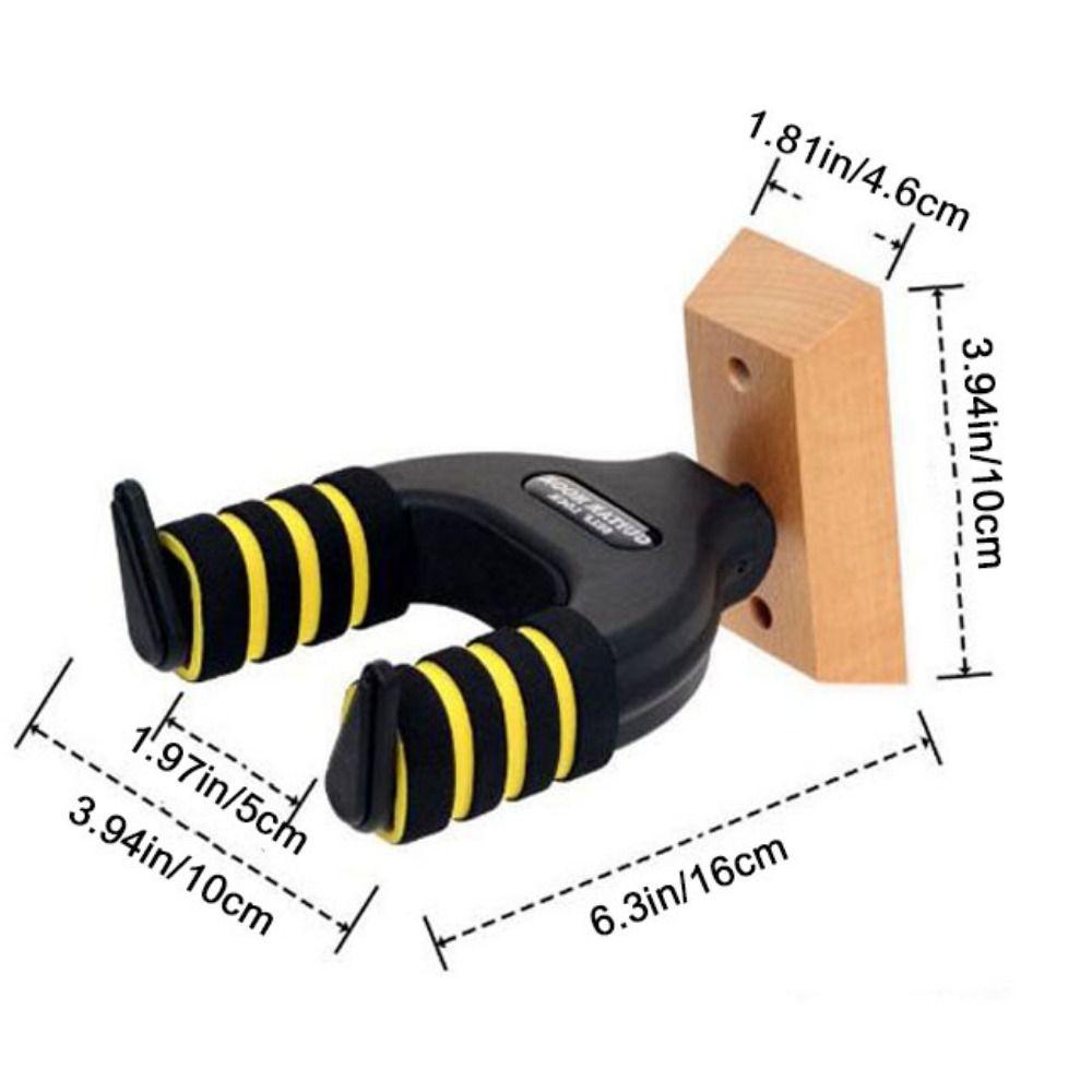 Wooden Base Guitar Hanger Detachable Ukuleles Bracket Wall Mount Stand  Electric Bass