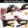 Professional Heavy Duty Staple Gun for Upholstery Wood Wire Mesh Cables DIY Portable Manual Nail Gun Straight U-shaped Gun