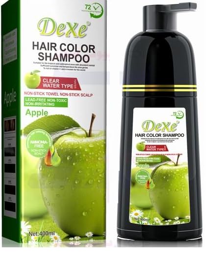 URBANMAC Черный Шампунь-Краска для Волос Applle Dye Тип Воды, Аромат на 72 часа, Подходит для Женщин, Мужчин и Седых Волос, 400 мл