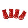4 Pcs Waterproof Winter Pet Dog Shoes Anti-slip Puppy Snow Boots Leather Dog Footwear Warm Shoes For Small Dogs Cats Chihuahua