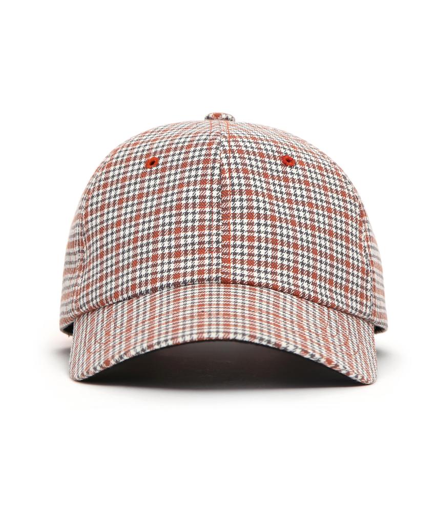 Кепка с принтом в клетку Eondeokeonteulol Pop Hound / Authentic Bb / Оранжевая клетка