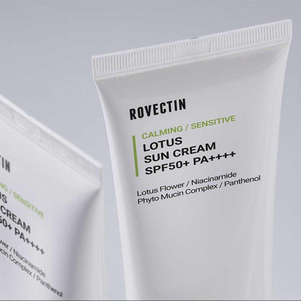 ROVECTIN Успокаивающий солнцезащитный крем с водой лотоса SPF50+ PA++++, 50 мл, 1 шт.
