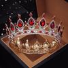 Барокко Черный Кристалл Свадебная Корона Украшения Для Волос Свадебный Головной Убор Королева Невесты Диадемы Круглая Диадема Для Партии Головные Украшения