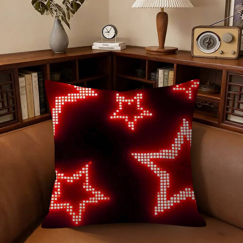 Ins Black And Red Pillow Gift Home Office Decoration Pillow Bedroom Sofa Car Cushion Coverpillow Case