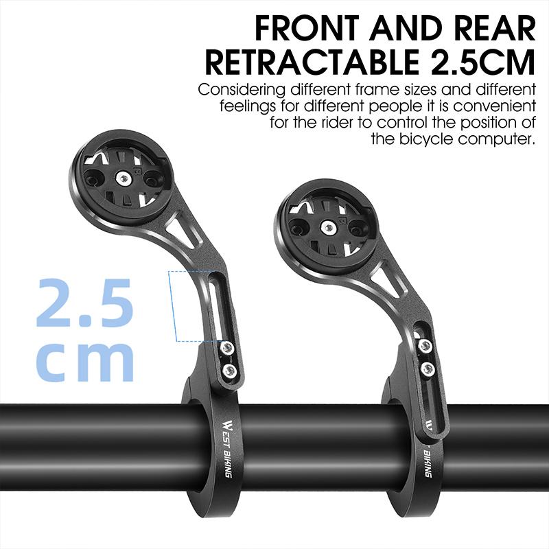 WEST BIKING Bicycle Computer Holder Multifunctional Extension Bracket Adjustable Camera Stand Gamin Bryton Bracket Gopro Mount