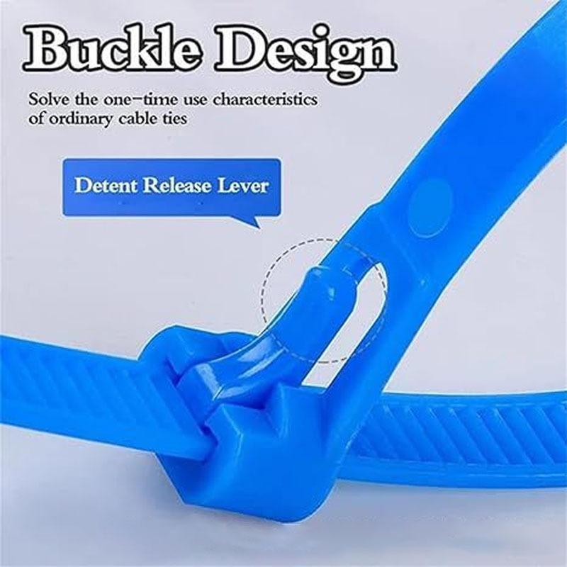 100PCS Buckle Self-locking High Quality Nylon Cable Ties, Reusable Cable Ties, Cable Ties, Adjustable Cable Ties