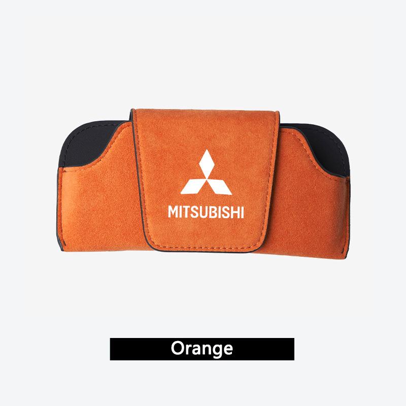 cxpzhg1 Car Sun Visor Glasses Holder Suede Wear-Resistant Sunglasses Protective Storage Case For Mitsubishi Lancer Outlander Pajero l200
