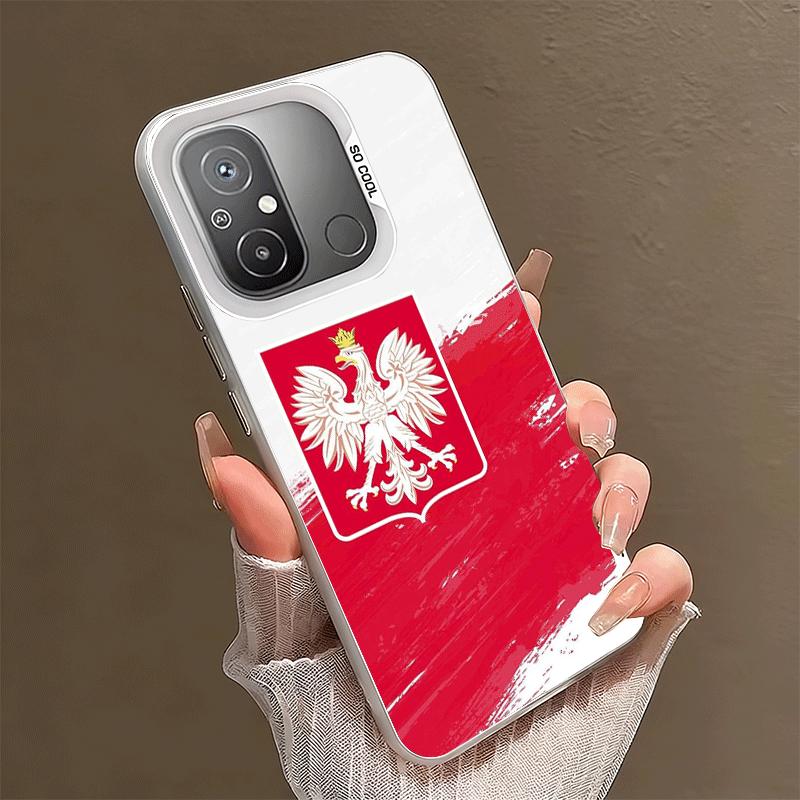 Чехол для телефона Польша Флаг Бело-красный Мягкий для Xiaomi Redmi 15C 15 14C 13C 12C Poco X5 X6 X7 Pro X3 F8 F7 Ultra M8 13 12 Задняя крышка S