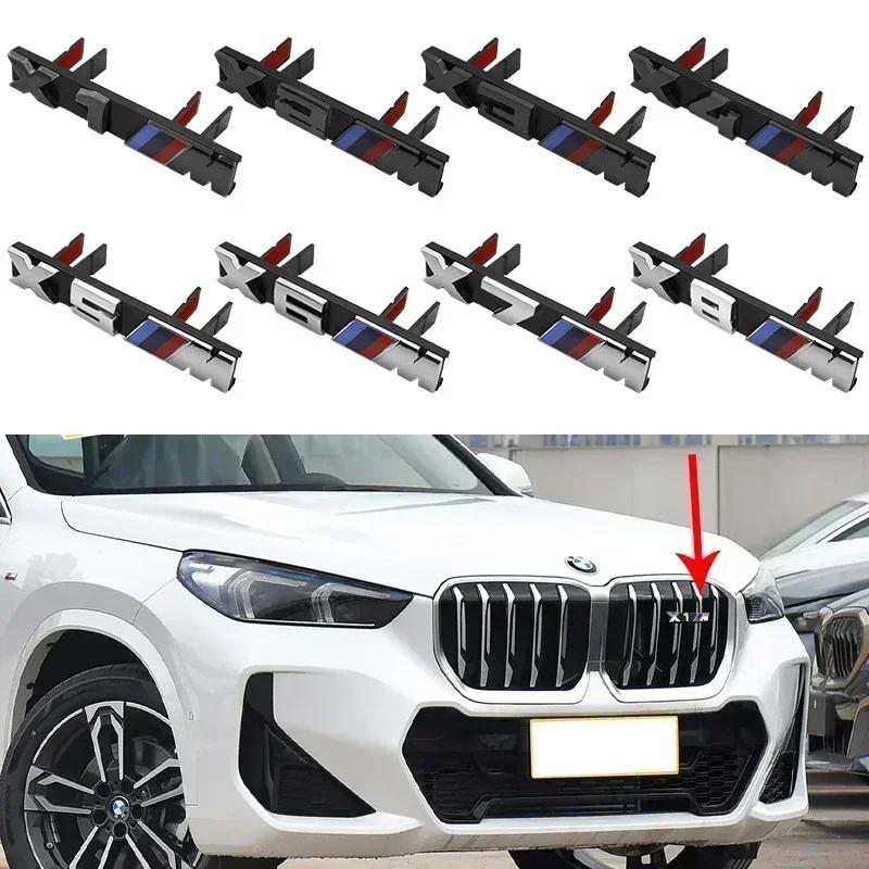 -BMW M Logo 3D Front Grille Badge Emblem For X1 X2 X3 X4 X5 X6 X7 X8 E84 E83 F39 F10 F30 G11 G07 G80 G60 E60 E46 Car Accessories