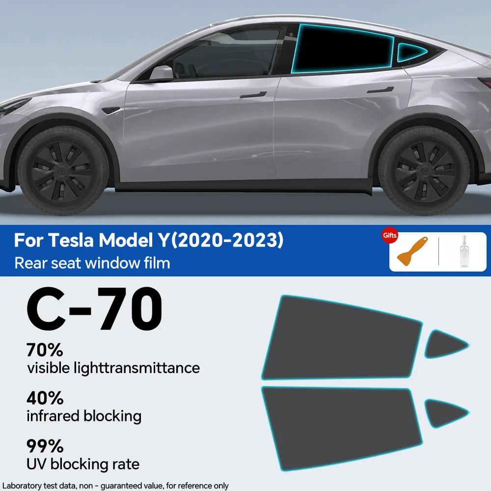 Pre-Cut Window Tint Film for Tesla Model Y 2020-2024 Ceramic Solar UV Protection Auto Sticker