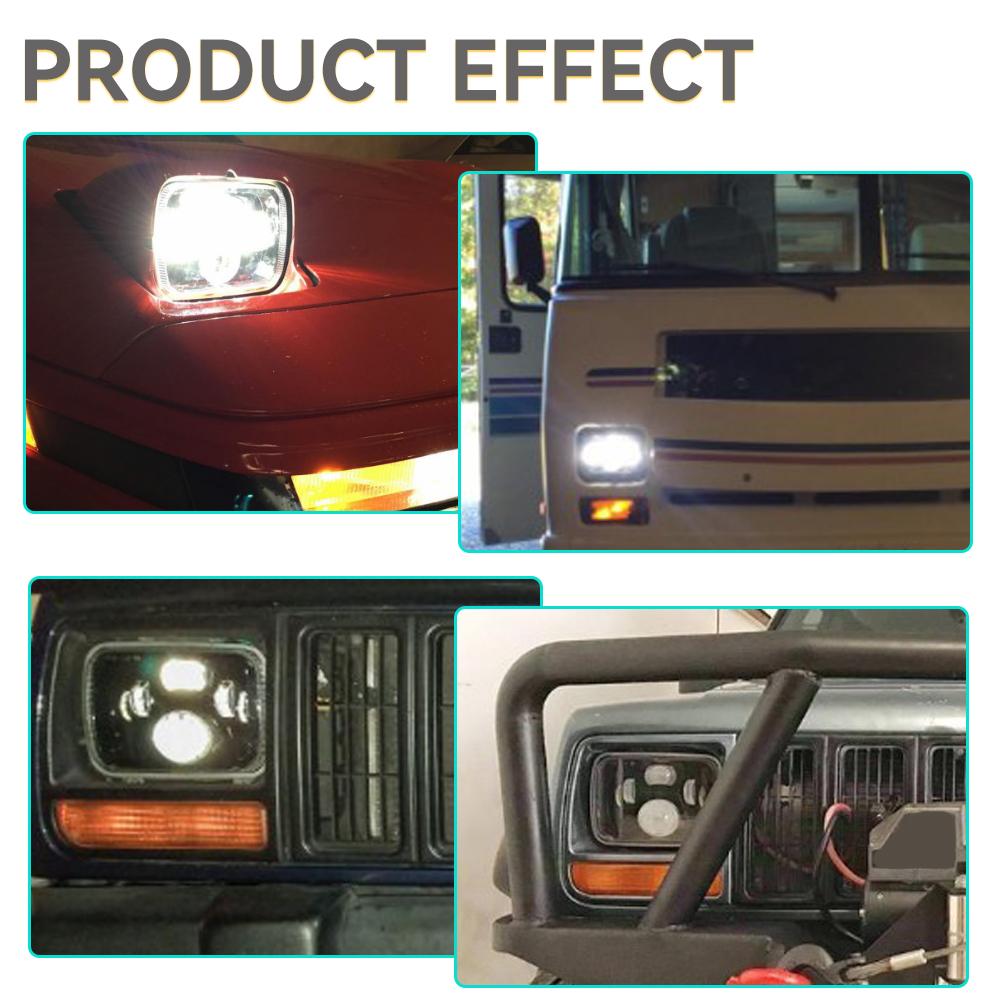 Для Cherokee XJ Wrangler YJ Аксессуары H6054 H5054 H6054LL 6052 6053 Автомобильные 110 Вт 5x7 дюймов Светодиодные фары 7x6