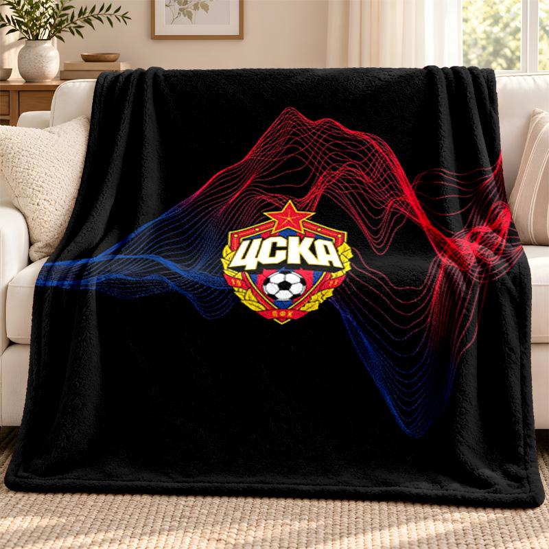 CSKA Moscow blanket Flannel Blanket Soft Cozy Plush Throw for Sofa Bed Lightweight Home Decoration Outdoor camping