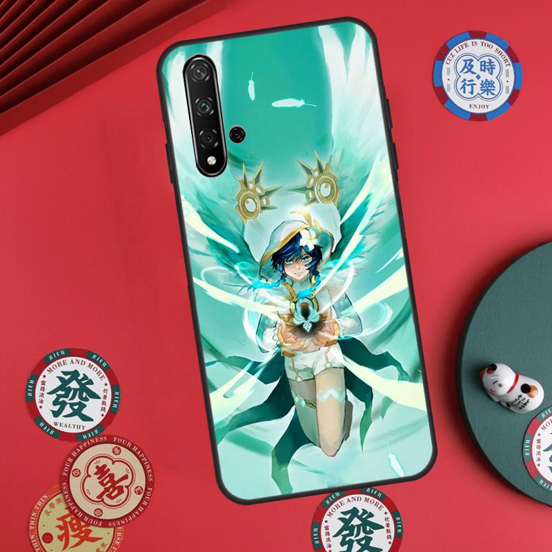 Чехол Genshin Impact Венти для Huawei Nova 12s 7i 8i 11i 12i Y73 Y70 Y90 Y60 Y72 Y61 Y91 9 10 SE P30 Pro P40 Lite